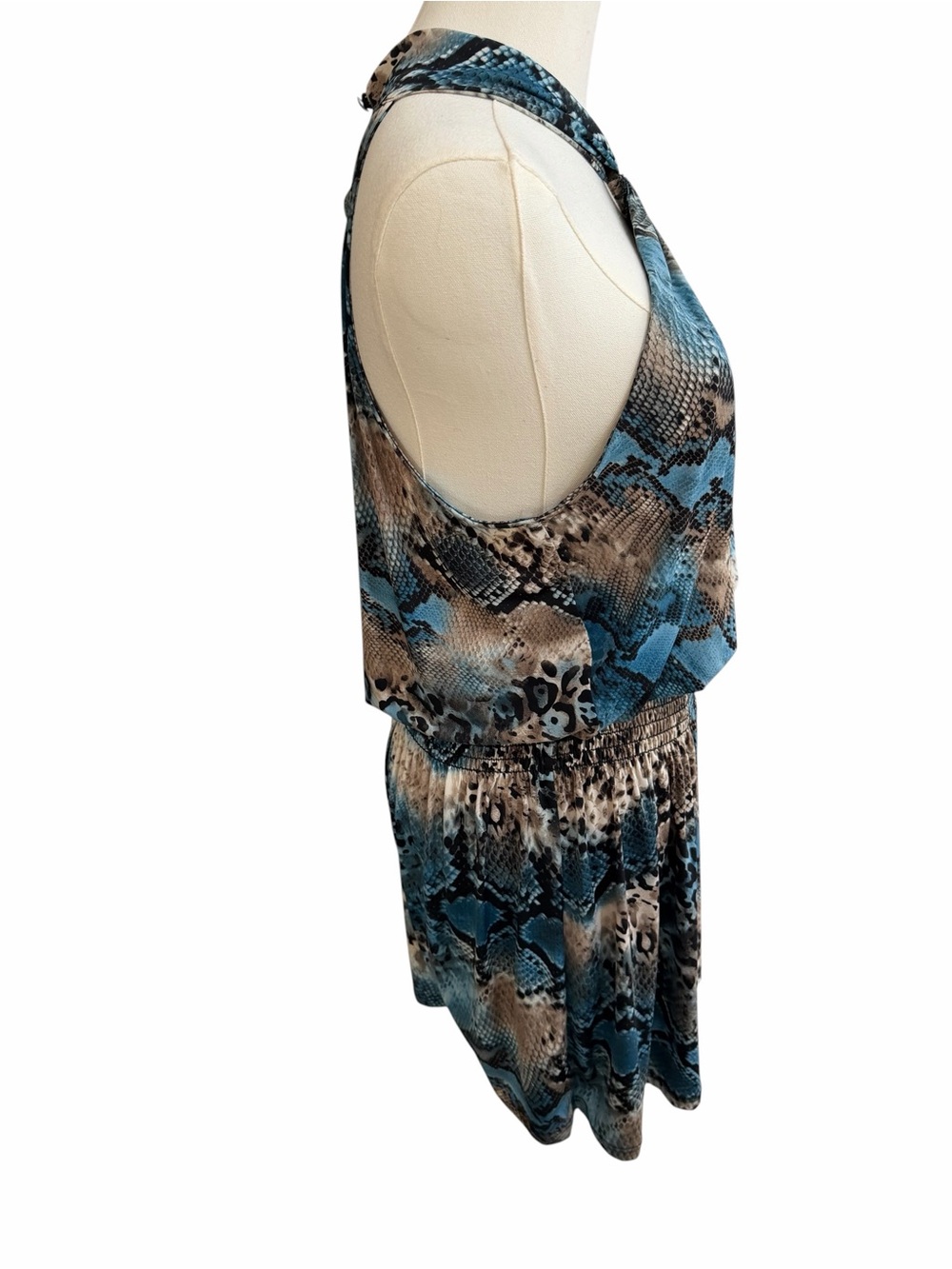 Ariella Snake-Print Halter Mini Dress - Picture 6 of 7